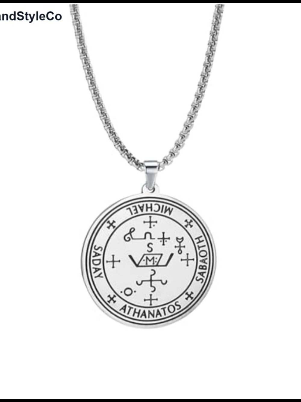 Archangel Michael Necklace Protective Talisman Pendant Stainless Steel